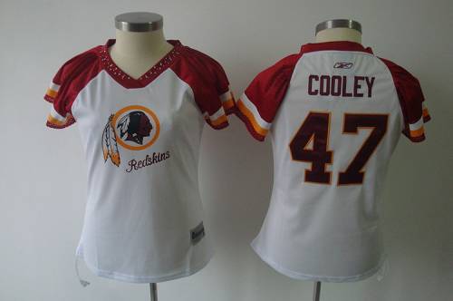 Redskins #47 Chris Cooley White 2011 Women's Field Flirt NFL Jersey - Click Image to Close